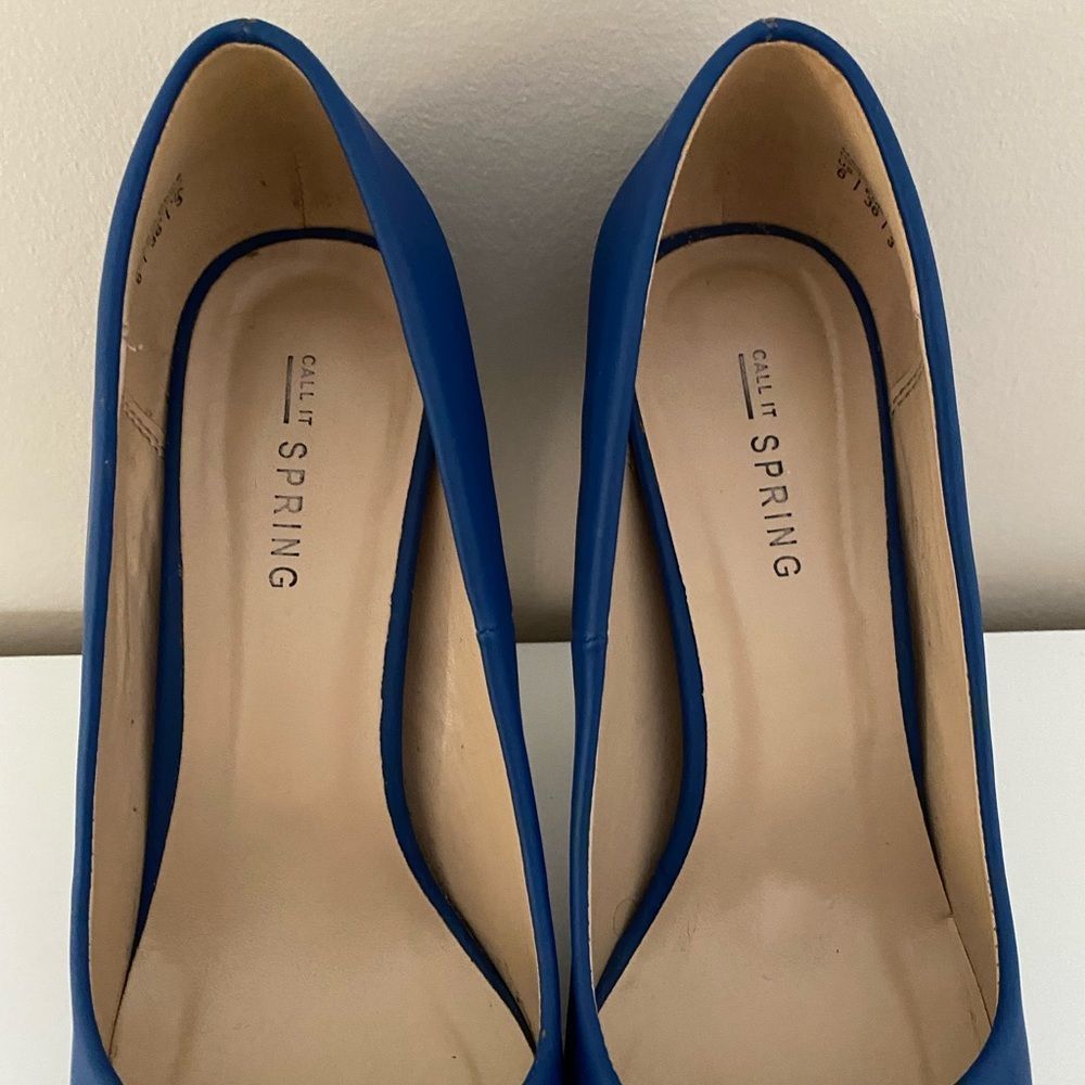 Call It Spring Blue Pointed Heels - Picture 2 of 10